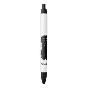 Zwart labrador hondenontwerp gepersonaliseerd zwarte inkt pen