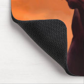 Zwart labrador hondenportret muismat (Hoek)