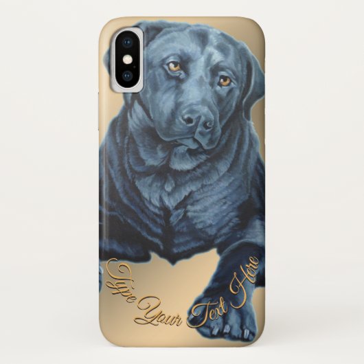 Zwart Labrador iPhone Cases Aangepaste Smartphone  (Achterkant)
