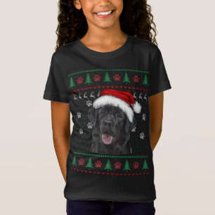 Zwart labrador kerst lelijke trui grappige hond lo t-shirt