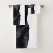 Zwart Labrador Kerst Leuke Santa Hond Bad Handdoek (Insitu)