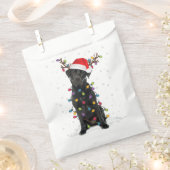 Zwart labrador kerstboom Light Pajama Dog Bedankzakje (Geknipt)