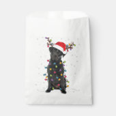 Zwart labrador kerstboom Light Pajama Dog Bedankzakje (Voorkant)