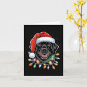 Zwart labrador kerstboom Light Pajama Dog Kaart (Gele Bloem)