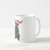 Zwart labrador kerstboom Light Pajama Dog Koffiemok (Voorkant rechts)