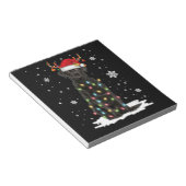 Zwart labrador kerstboom Light Pajama Dog Notitieblok (Schuin)