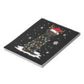 Zwart labrador kerstboom Light Pajama Dog Notitieblok (Linkerzijde)