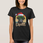 Zwart labrador kerstboom Light Pajama Dog T-shirt (Voorkant)