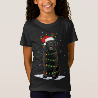 Zwart labrador kerstboom Light Pajama Dog T-shirt