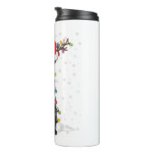 Zwart labrador kerstboom Light Pajama Dog Thermosbeker (Geroteerd rechts)