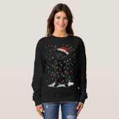 Zwart labrador kerstboom Light Pajama Dog Trui (Voorkant volledig)