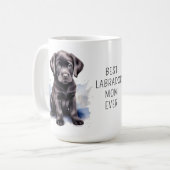 Zwart LABRADOR MAM Hondenliefhebber Schattige Pupp Koffiemok (Voorkant links)