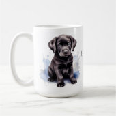 Zwart LABRADOR MAM Hondenliefhebber Schattige Pupp Koffiemok (Links)