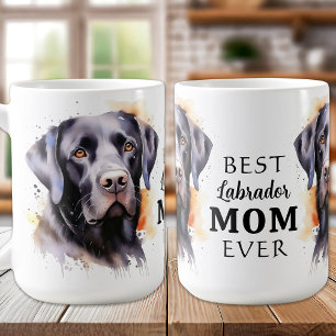 Zwart LABRADOR MOM Hondenliefhebber Zwart Lab Retr Koffiemok