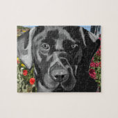 Zwart labrador portret legpuzzel (Horizontaal)