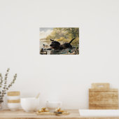 Zwart labrador puppy, labrador jacht Poster (Keuken)