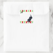 Zwart Labrador Puppy & Santa Hat Gift Label (Tas)