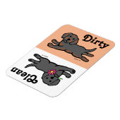 Zwart Labrador Puppy Schoon / Vuile Vaatwasser Magneet (Linkerzijde)