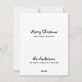 Zwart Labrador Puppy Vrolijk Kerstmis Santa Dog Feestdagenkaart (Achterkant)