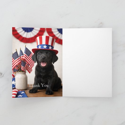 Zwart Labrador Puppy Zomerfeest Bedankt (Binnen)