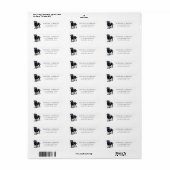 Zwart Labrador retouradres label (Full Sheet)