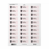 Zwart Labrador retouradres labels (Full Sheet)