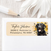 Zwart Labrador Retouradreslabel Etiket (Insitu)