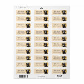 Zwart Labrador Retouradreslabel Etiket (Full Sheet)