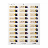 Zwart Labrador Retouradreslabel Etiket (Full Sheet)