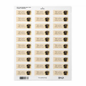 Zwart Labrador Retouradreslabel Etiket (Full Sheet)