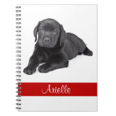 Zwart labrador Retriever - Aangepast notebook Notitieboek (Voorkant)