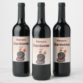 Zwart Labrador Retriever Dog Animal Wine Label Wijn Etiket (Flessen)