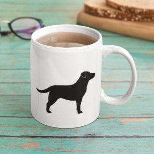 Zwart Labrador Retriever Hond Silhouetten Koffiemok