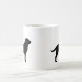 Zwart Labrador Retriever Hond Silhouetten Koffiemok (Center)