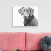 Zwart Labrador Retriever Hondolie Schilderij Canvas Afdruk (Insitu (Woonkamer))