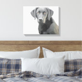 Zwart Labrador Retriever Hondolie Schilderij Canvas Afdruk (Insitu (Slaapkamer))