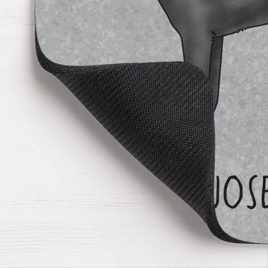 Zwart Labrador Retriever Lab Hond Aangepaste Naam  Muismat (Hoek)