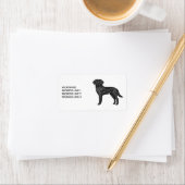 Zwart Labrador Retriever Lab hond en aangepaste te Etiket (Insitu)