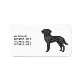 Zwart Labrador Retriever Lab hond en aangepaste te Etiket (Voorkant)