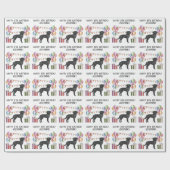 Zwart Labrador Retriever Lab Hond Kleurrijke Verja Cadeaupapier (Vlak)