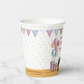 Zwart Labrador Retriever Lab Hond Kleurrijke Verja Papieren Bekers (Rechts)