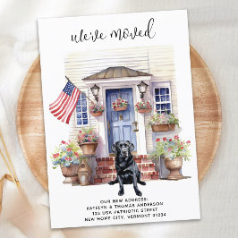 Zwart labrador retriever patriottische hond verpla aankondiging