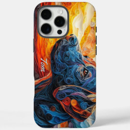 Zwart labrador Retriever Portret iPhone 16 Pro Max Hoesje