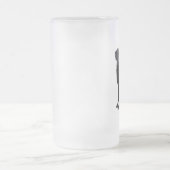 Zwart labrador Retriever Portret Matglas Bierpul (Center)