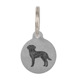 Zwart Labrador Retriever Schattige Cartoon Lab Dog Huisdierpenning