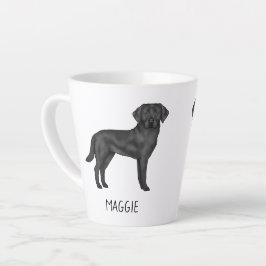 Zwart Labrador Retriever Schattige Hondenontwerp J Latte Mok