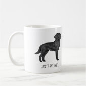 Zwart Labrador Retriever Schattige Lab Dog Aangepa Koffiemok (Links)