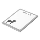 Zwart Labrador Retriever Schattige Lab Dog Custom  Notitieblok (Linkerzijde)