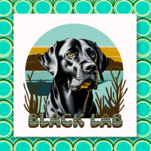 Zwart Labrador Retriever Tekst