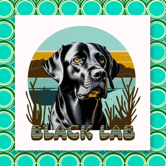 Zwart Labrador Retriever  Tekst Perfect Poster